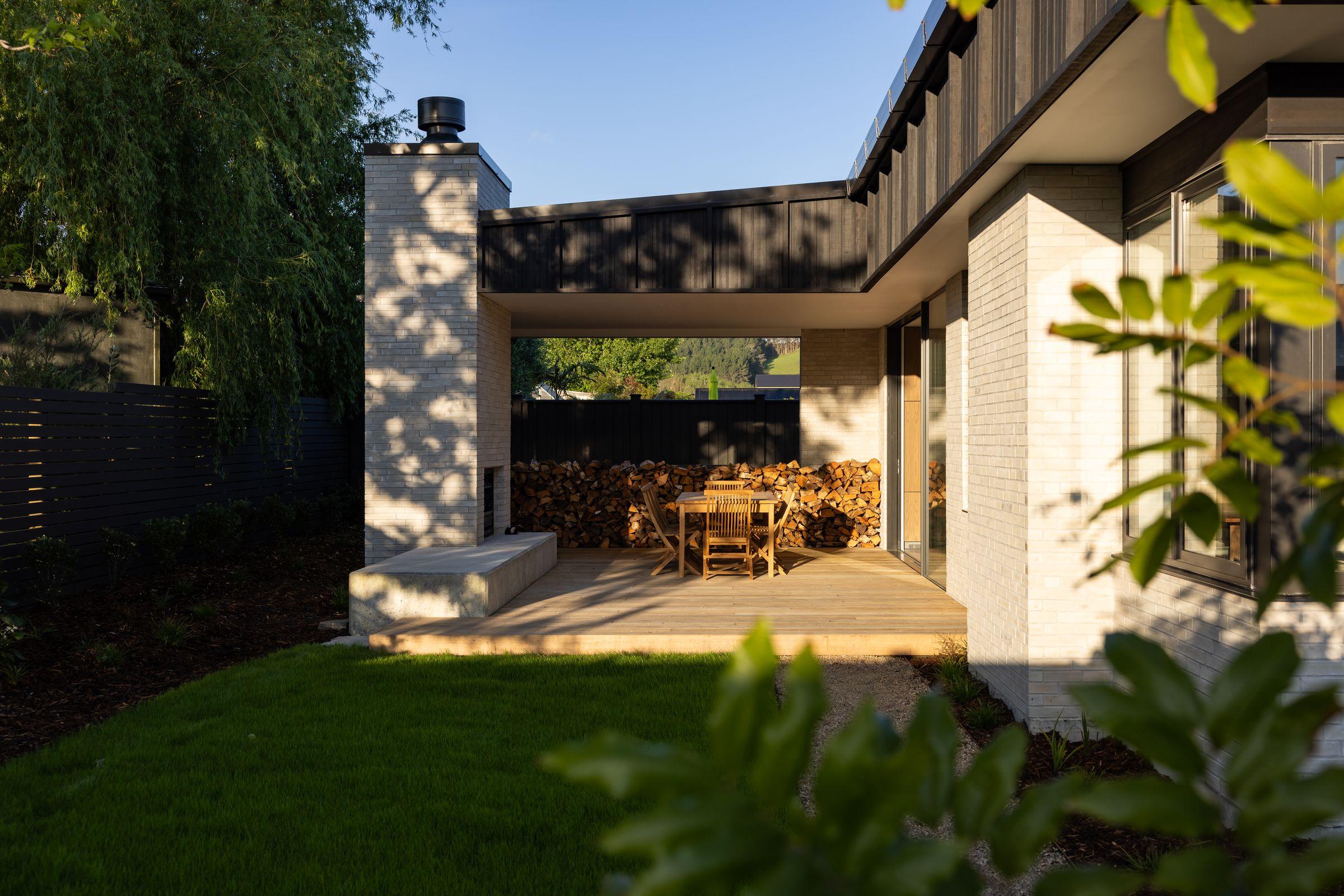 A secluded nook outside a residential house